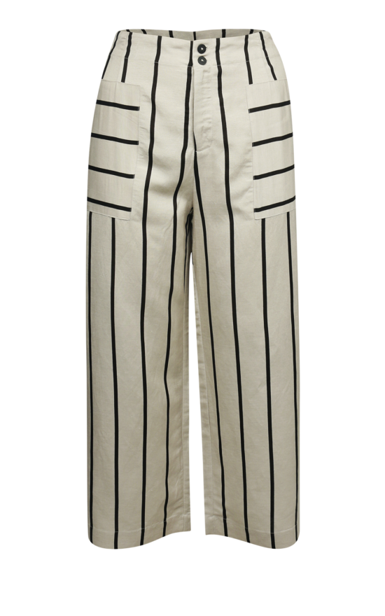 Wide Leg Stripe Pant product photo.