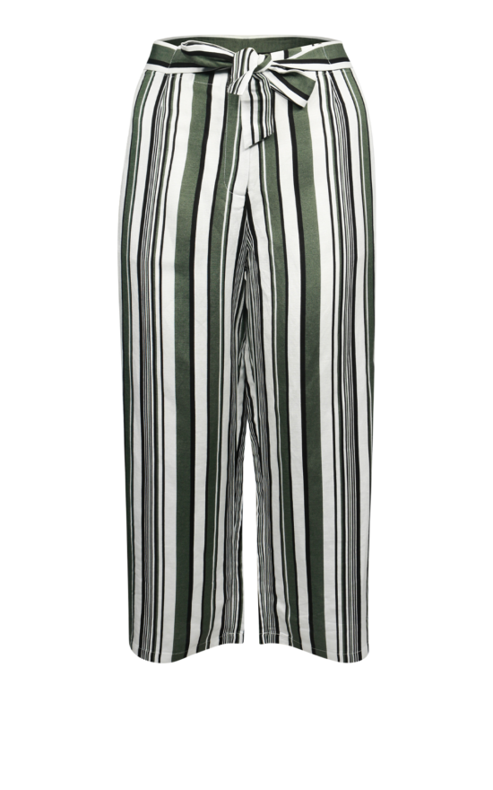 3/4 Olive Stripe Pant product photo.