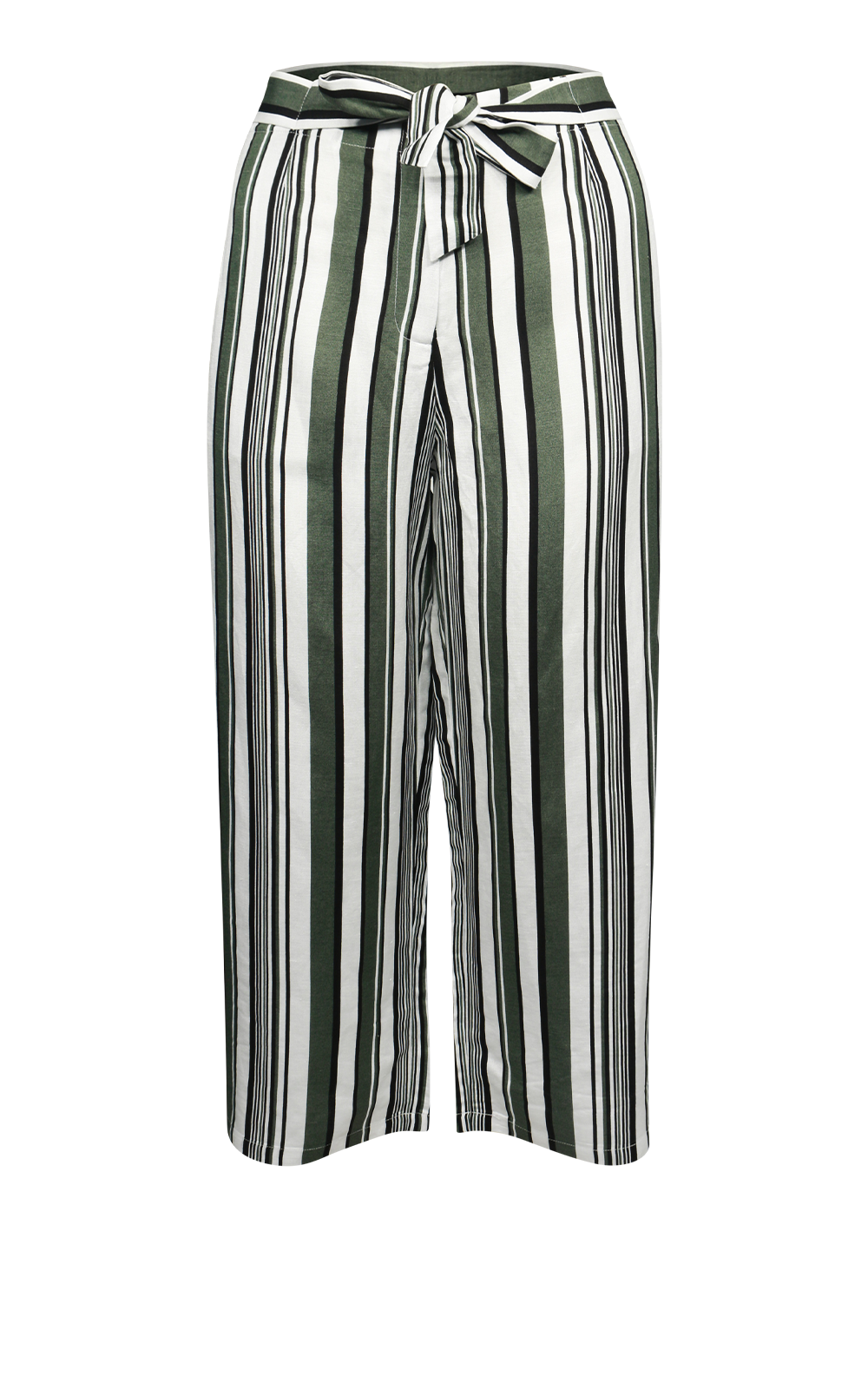 3/4 Olive Stripe Pant product photo.