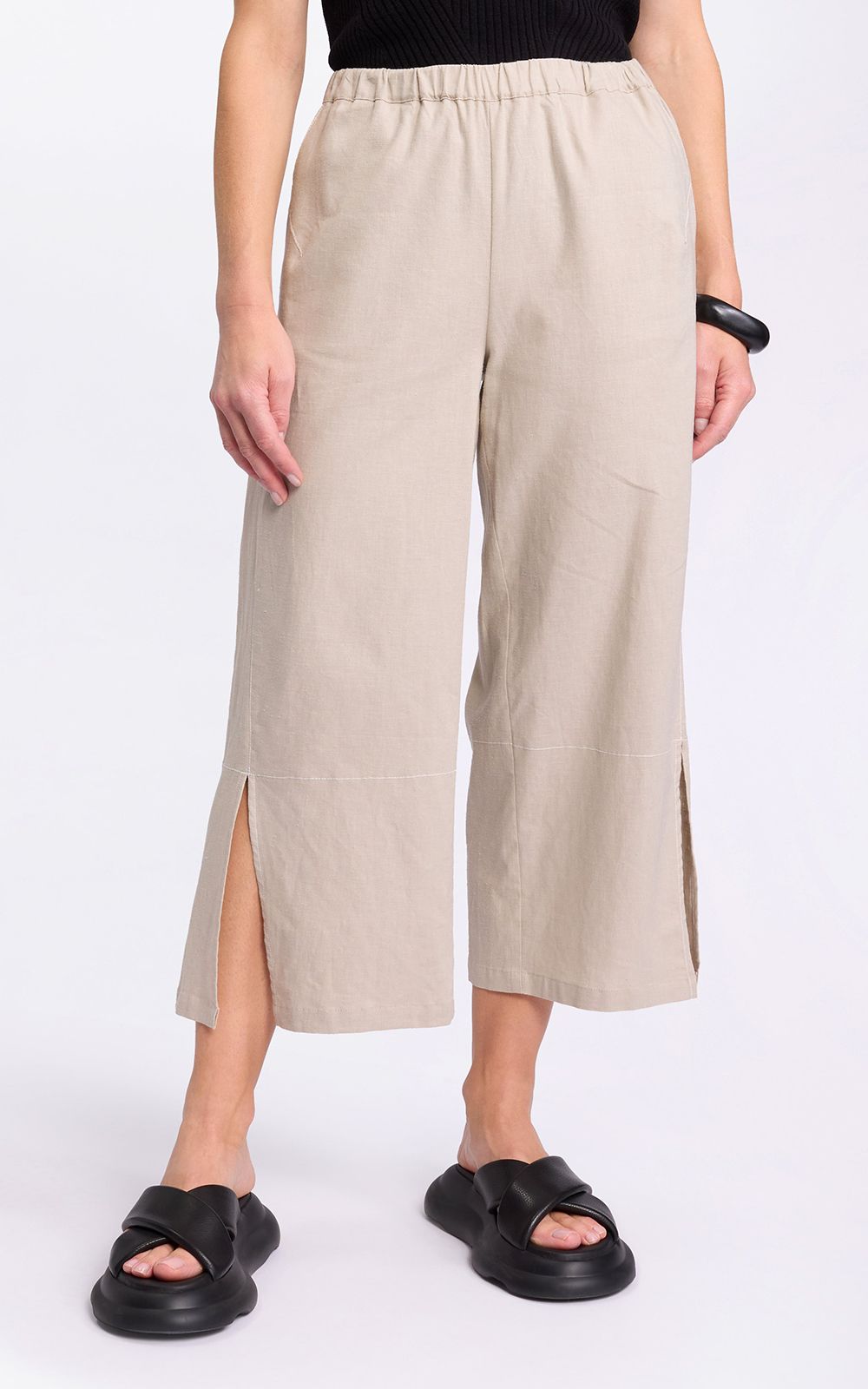 3/4 Split Hem Pant product photo.