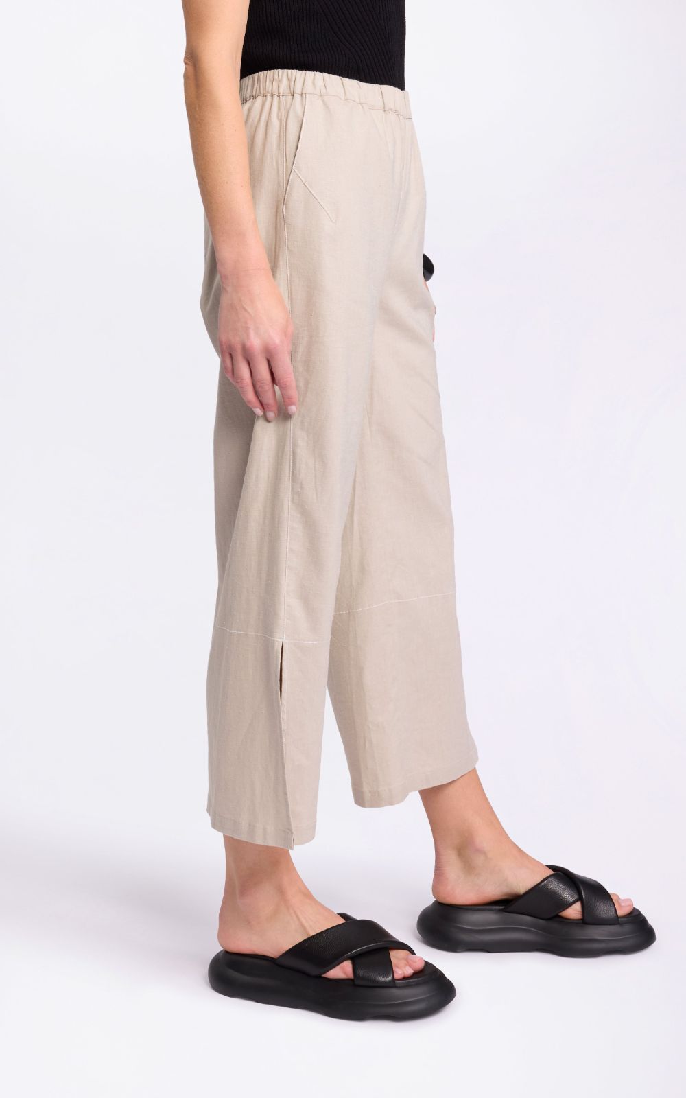 3/4 Split Hem Pant product photo.