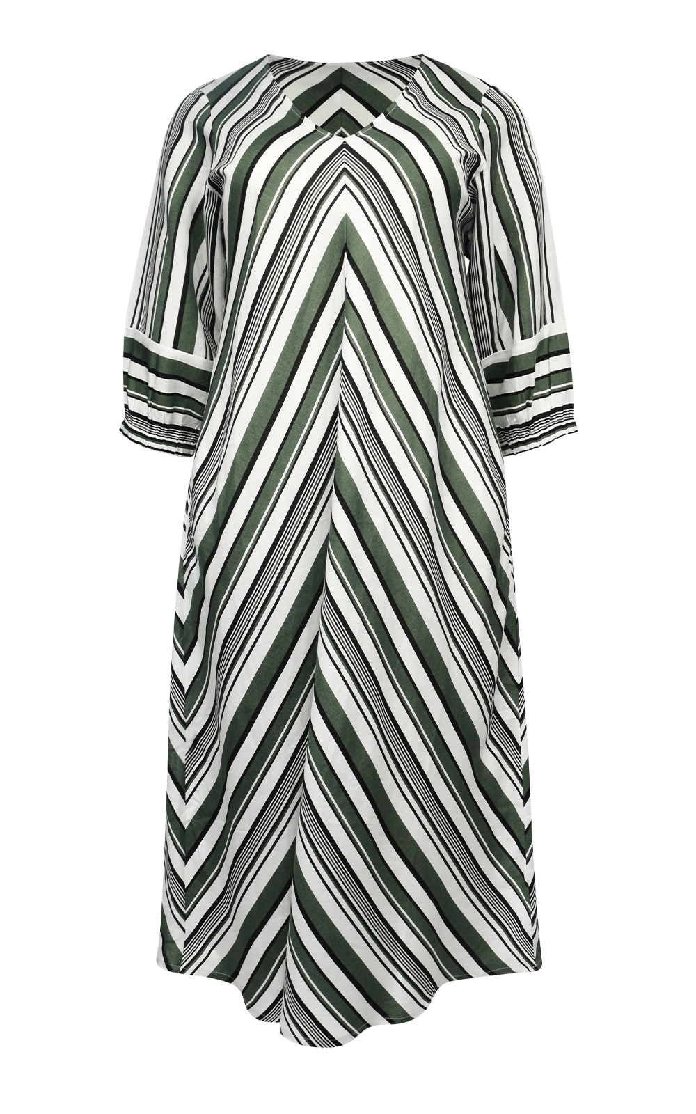 Spliced Stripe Dress product photo.