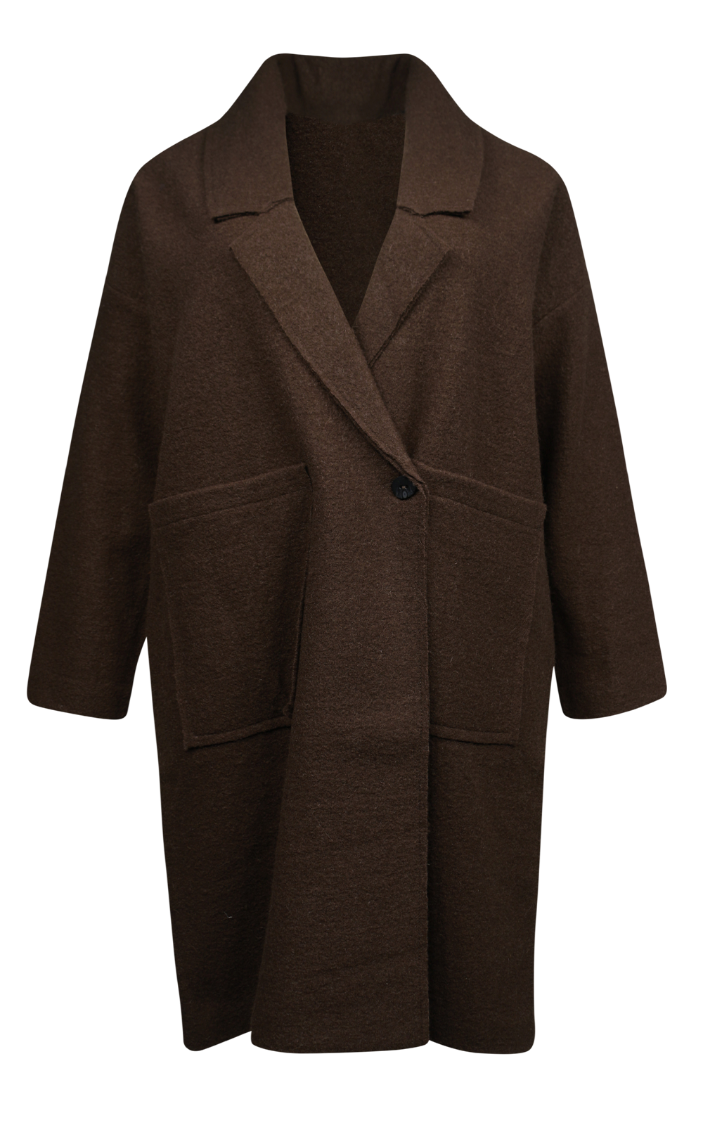 L/S Boiled Wool Coat product photo.