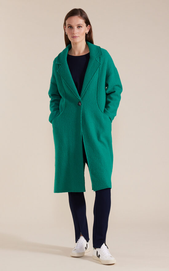 L/S Boiled Wool Coat product photo.