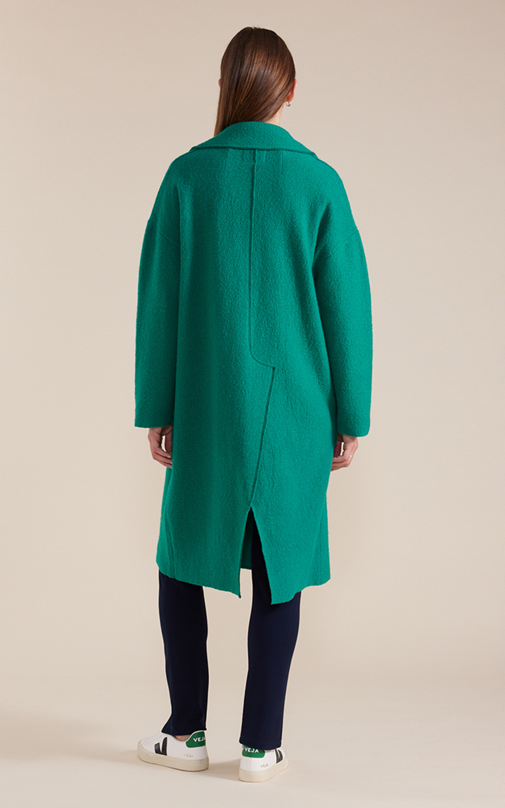 L/S Boiled Wool Coat product photo.