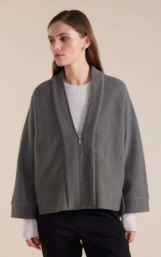 L/S Boiled Wool Jacket product photo.