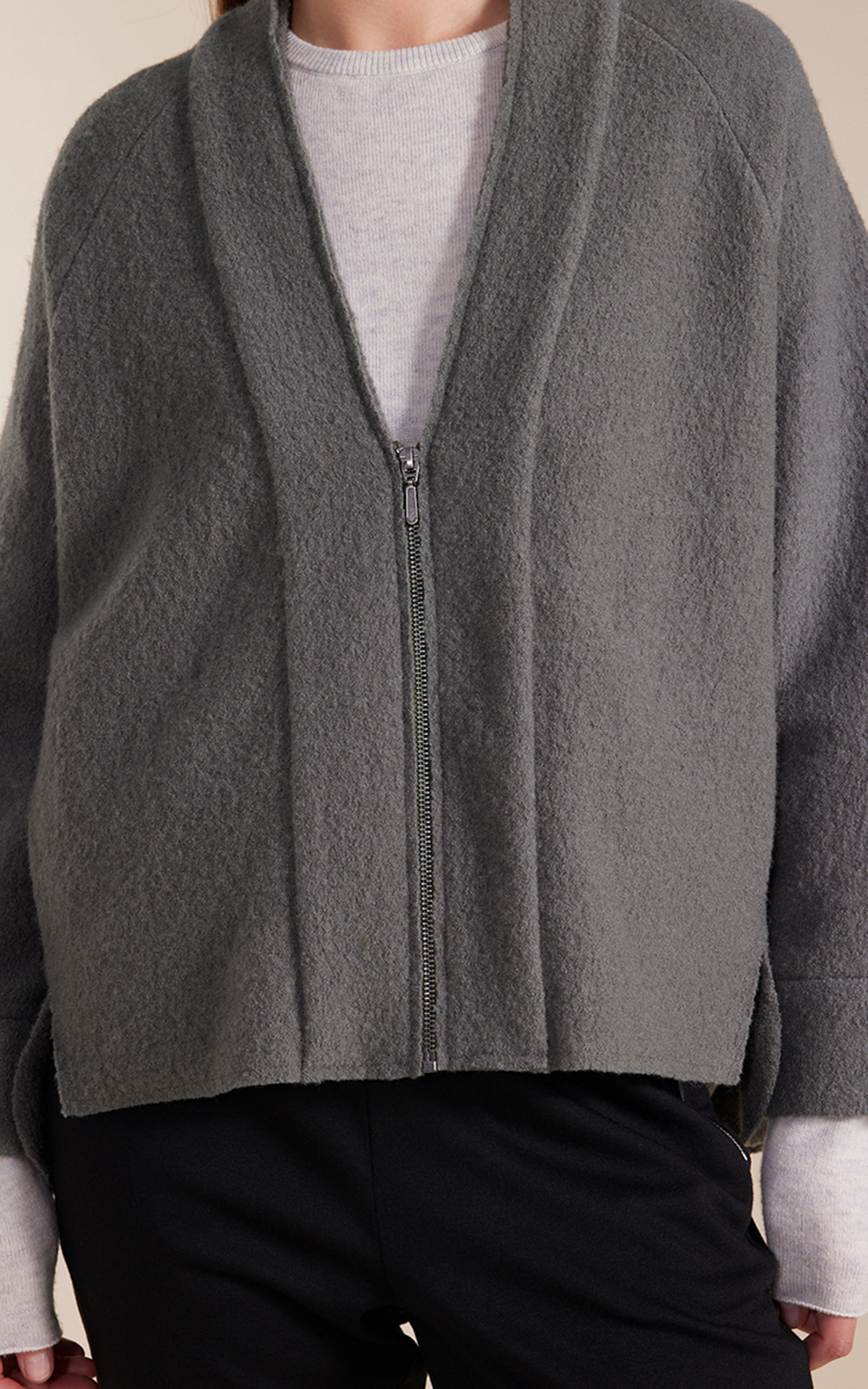 L/S Boiled Wool Jacket product photo.