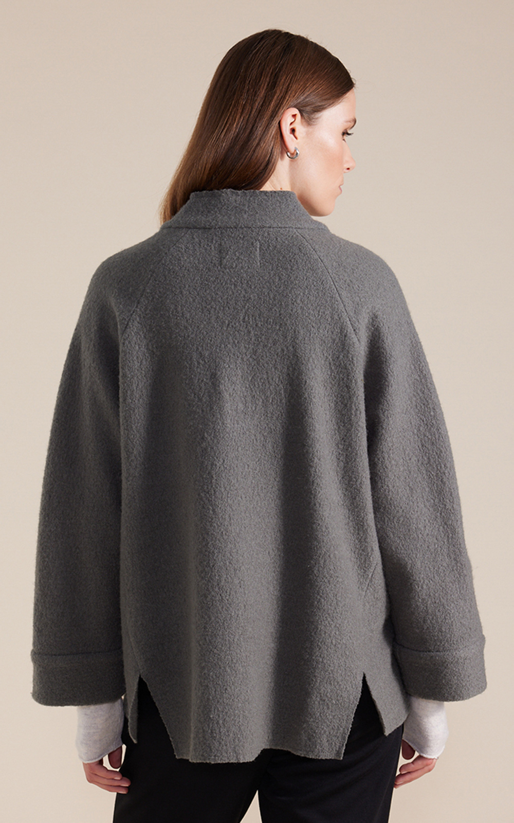 L/S Boiled Wool Jacket product photo.