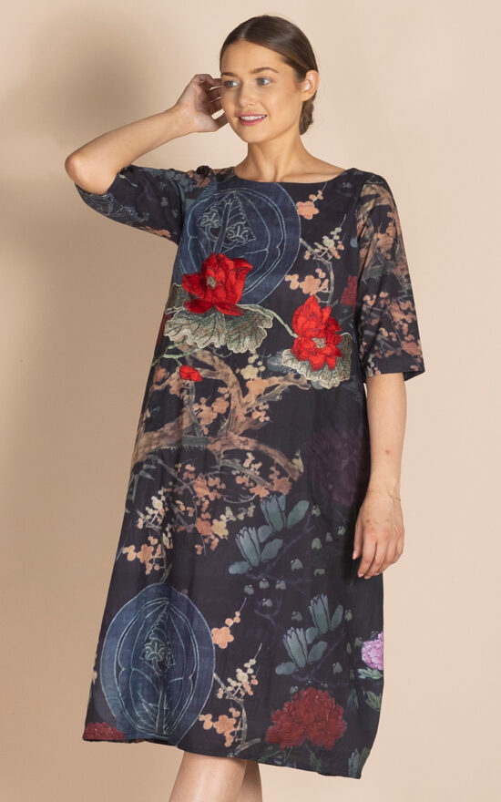 Peking Romance Dress With Applique product photo.