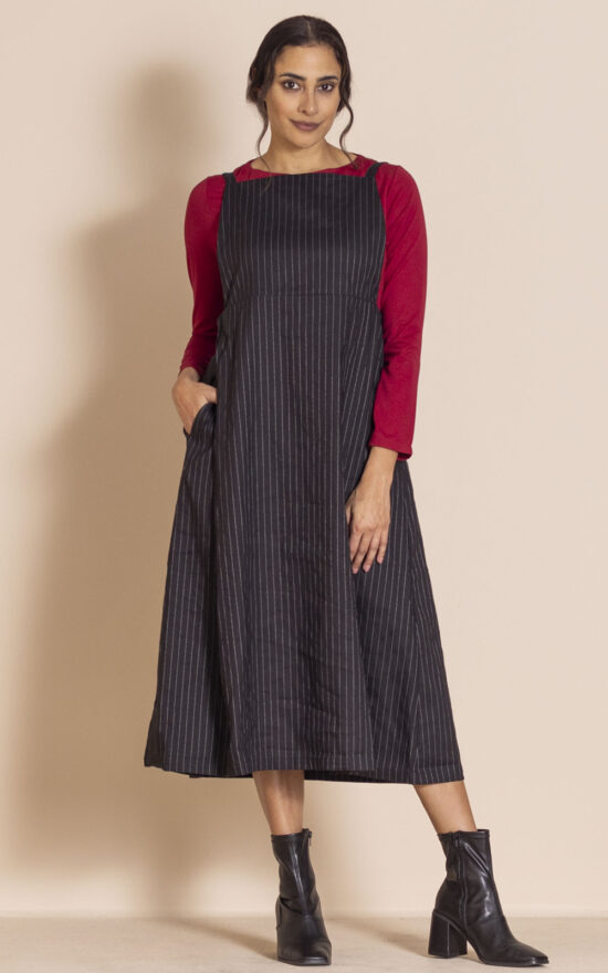 Pinstripe Pinafore product photo.