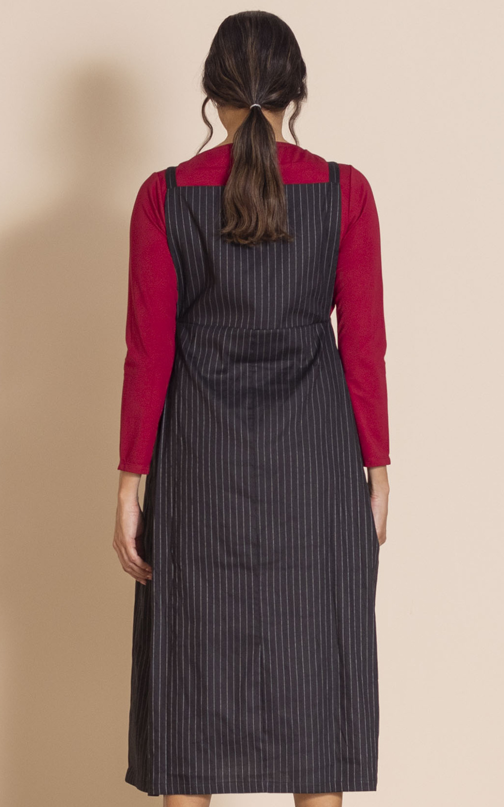 Pinstripe Pinafore product photo.