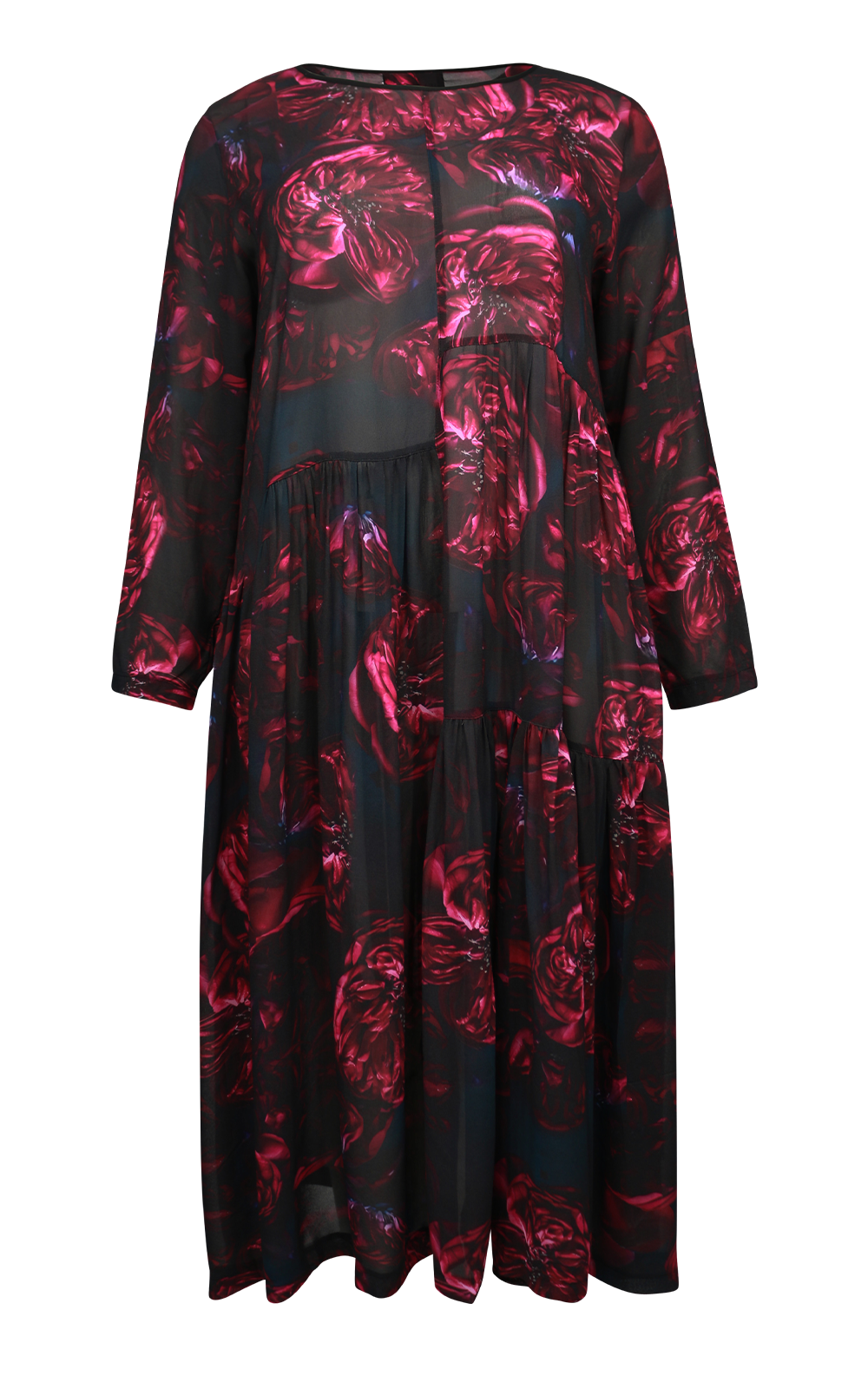 Patrice Dress Cerise Reflection product photo.