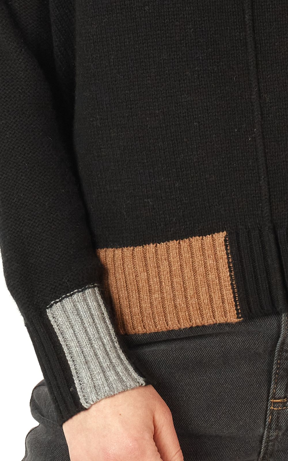 Colour Block Trim Jumper  product photo.